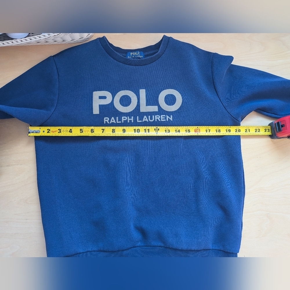 POLO RALPH LAUREN Kid Crewneck Size Large 14-16 Navy Blue Unisex - Picture 6 of 11